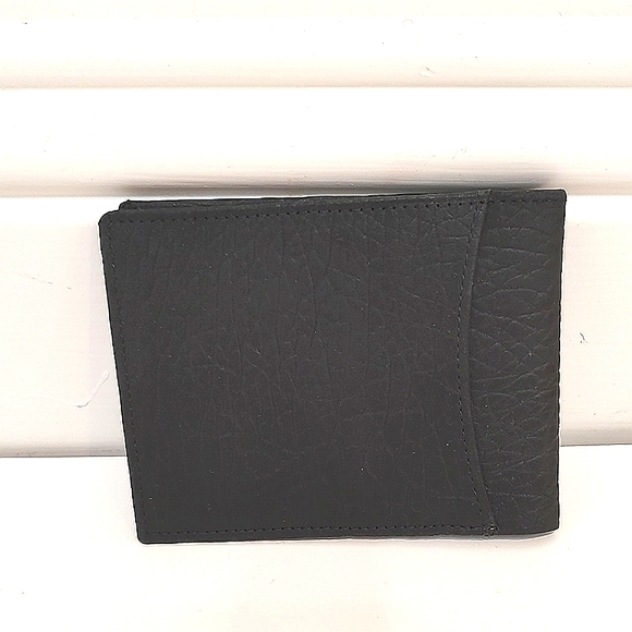 Nakara Namibia Tannery Water Buffalo Hide Full Grain Leather Wallet Blac… - Picture 2 of 4